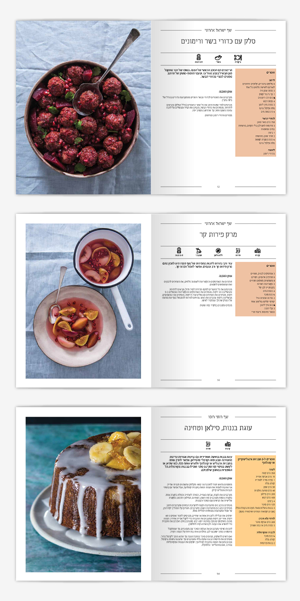 עיצוב ספר בישול שפים