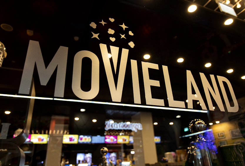 movieland cinema logo branding